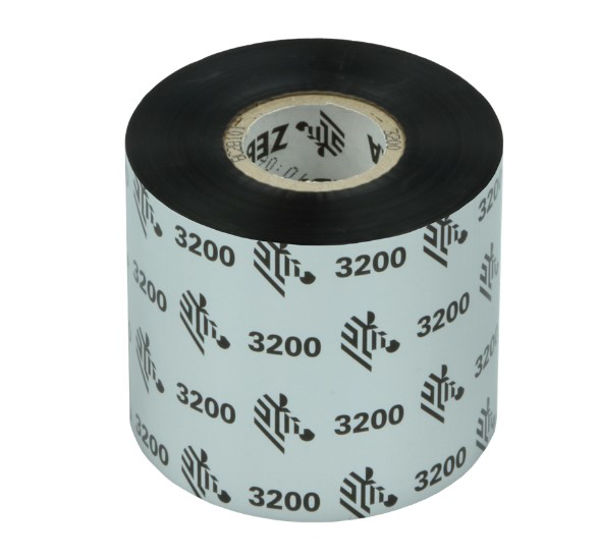 Picture of Zebra 3200 Wax/Resin Ribbons - 60mm x 450M, 25mm core